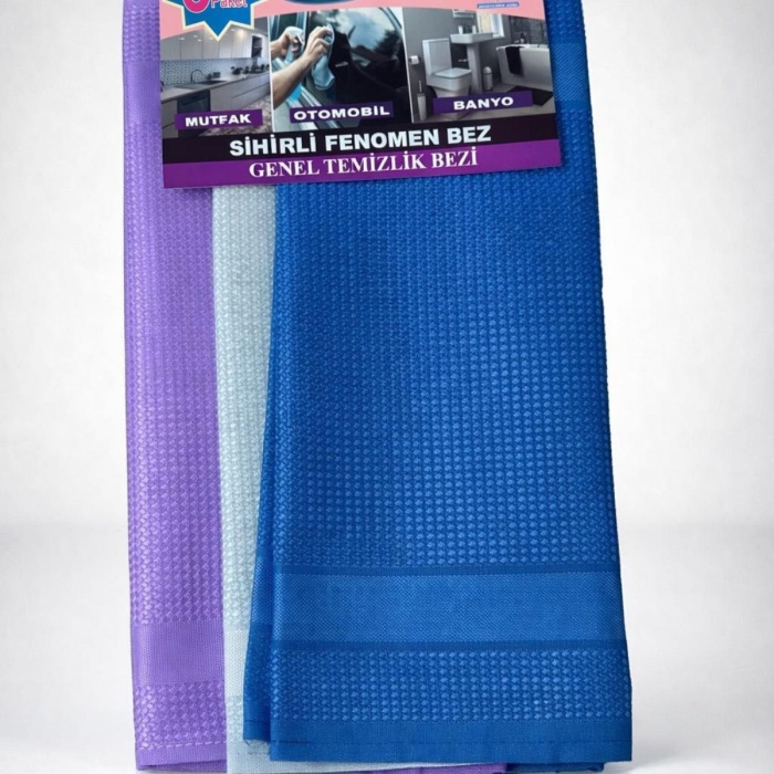 Sihirli Cam Bezi 40x60 cm 3lü Paket Mikrofiber İz Bırakmayan Temizlik Bezi